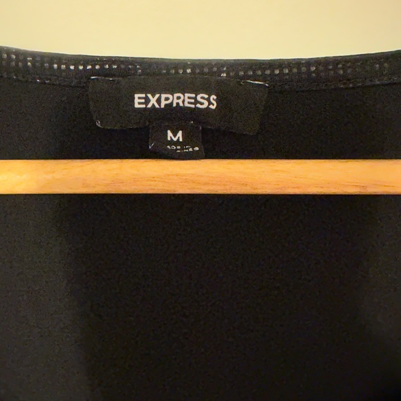 Express medium sleeveless wrap short. Faux leather look. Excellent condition. - Picture 3 of 4